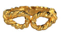 GRAZIANO DEAD STOCK 80'S BOLD GOLD ROPED DESIGN HINGED BANGLE BRACELET