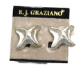 GRAZIANO DEAD STOCK MATTE SILVER EARRINGS