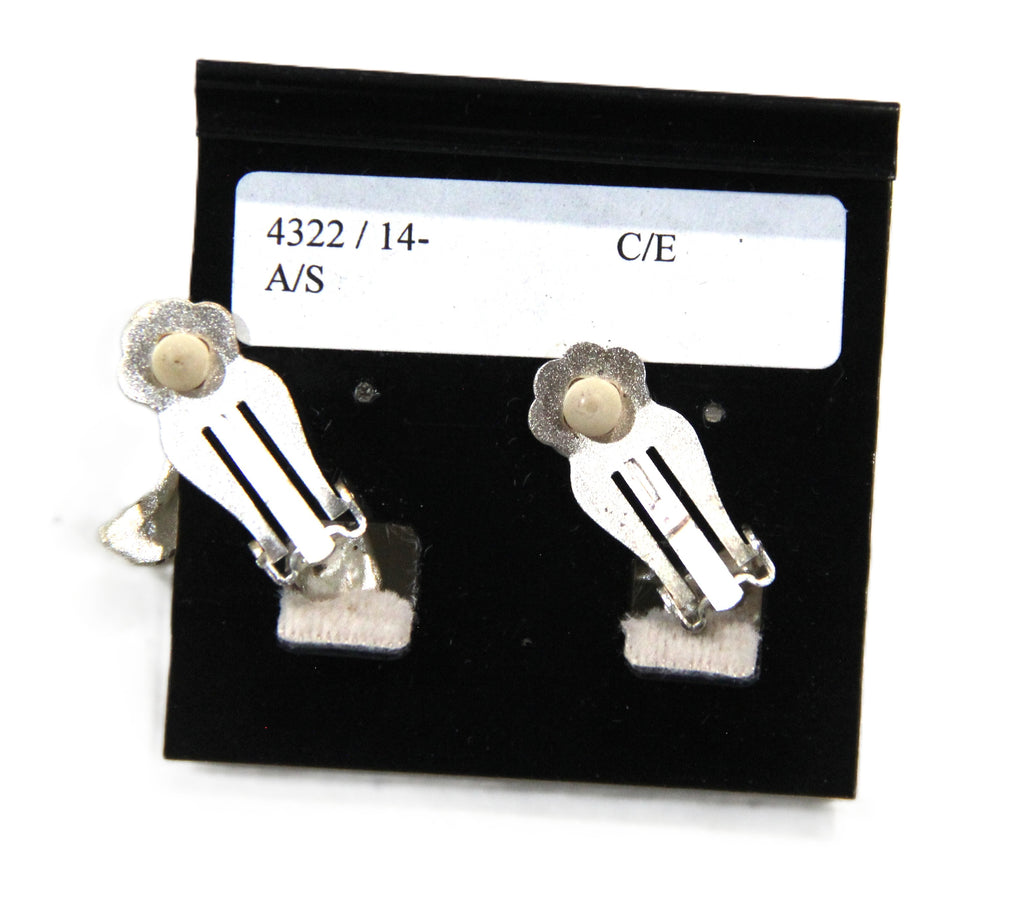 GRAZIANO DEAD STOCK MATTE SILVER EARRINGS