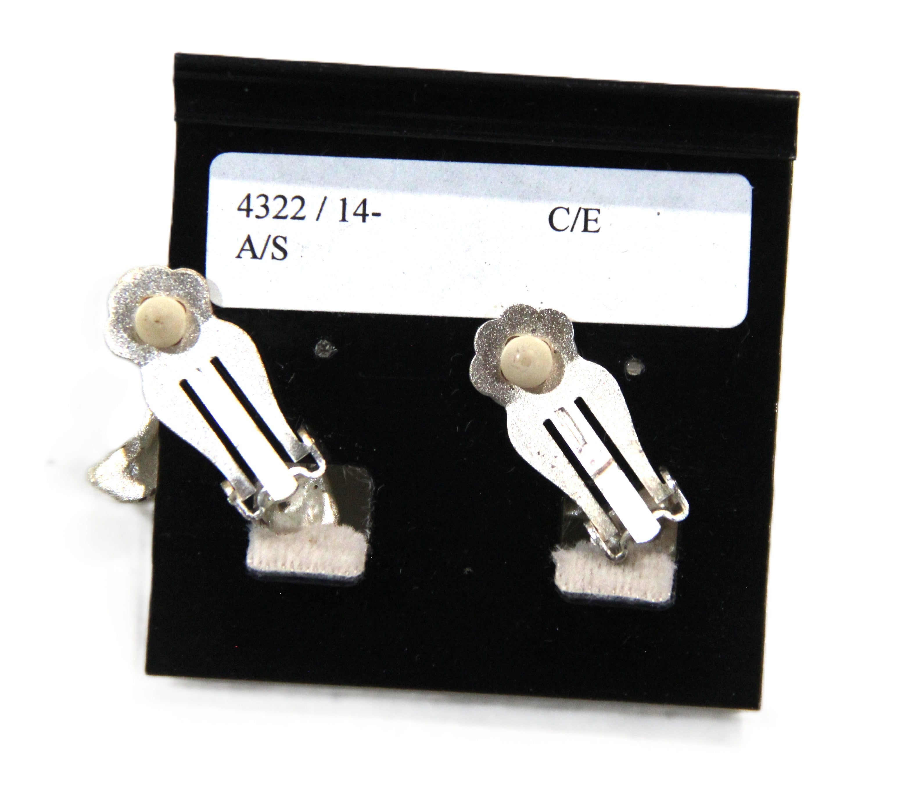 GRAZIANO DEAD STOCK MATTE SILVER EARRINGS