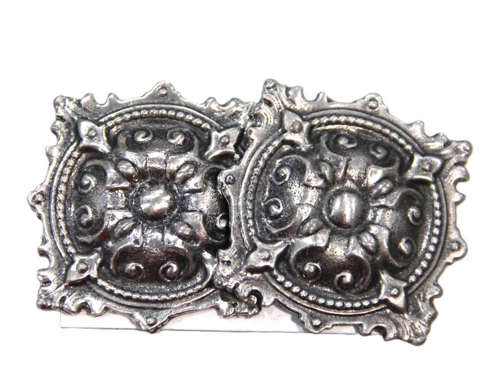GRAZIANO OXIDIZED SILVER REPOUSSE STATEMENT EARRINGS