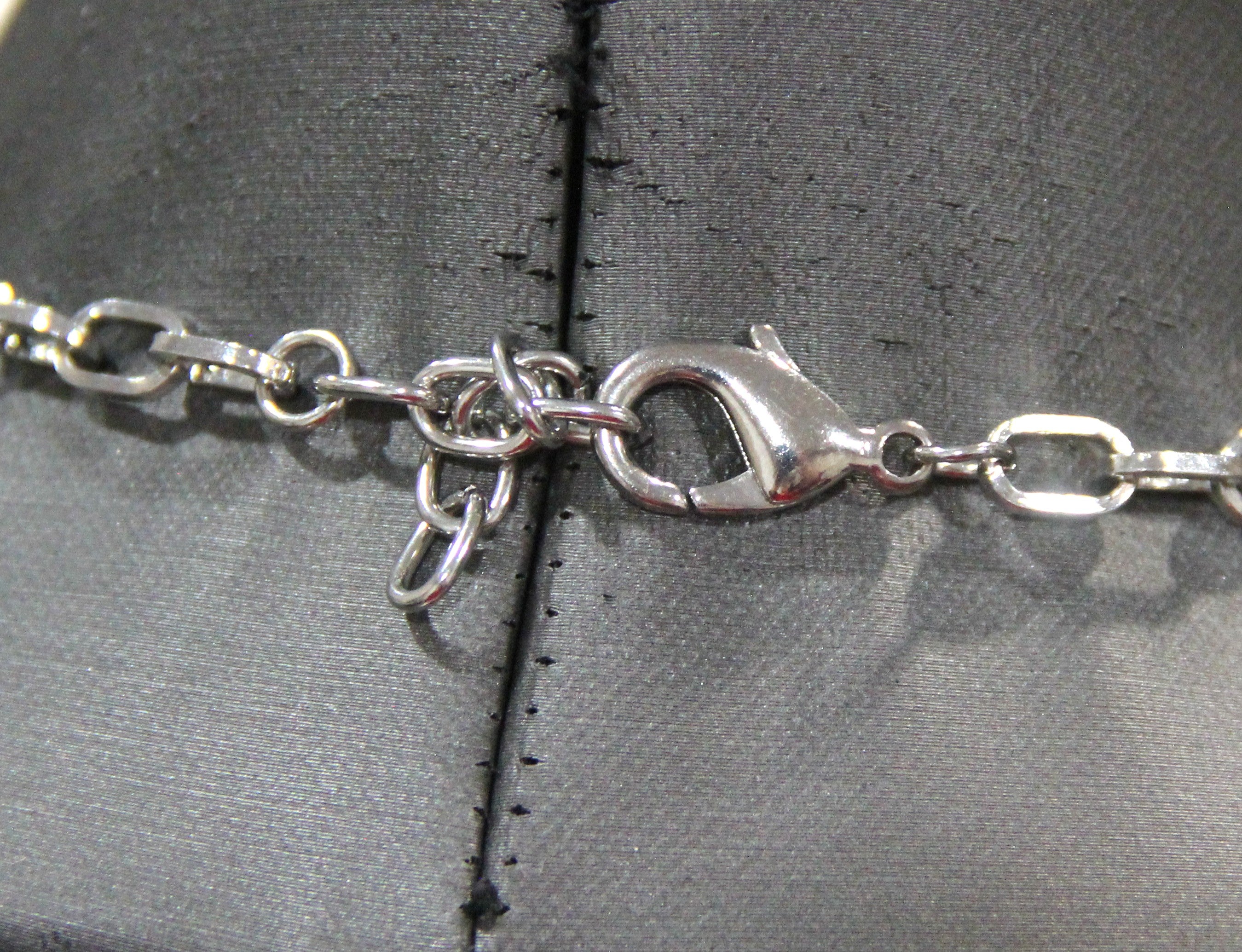 GRAZIANO HAMMERED SILVER & RESIN MULTI STRAND STATEMENT NECKLACE