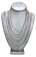GRAZIANO DEAD STOCK SILVER SNAKE CHIAN MULTI STRAND NECKLACE