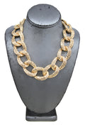 Graziano dead stock gold curbed chain necklace