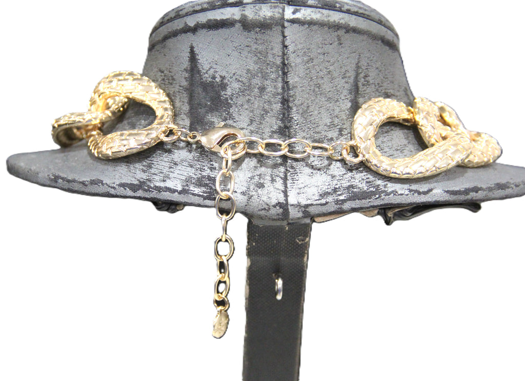 Graziano dead stock gold curbed chain necklace