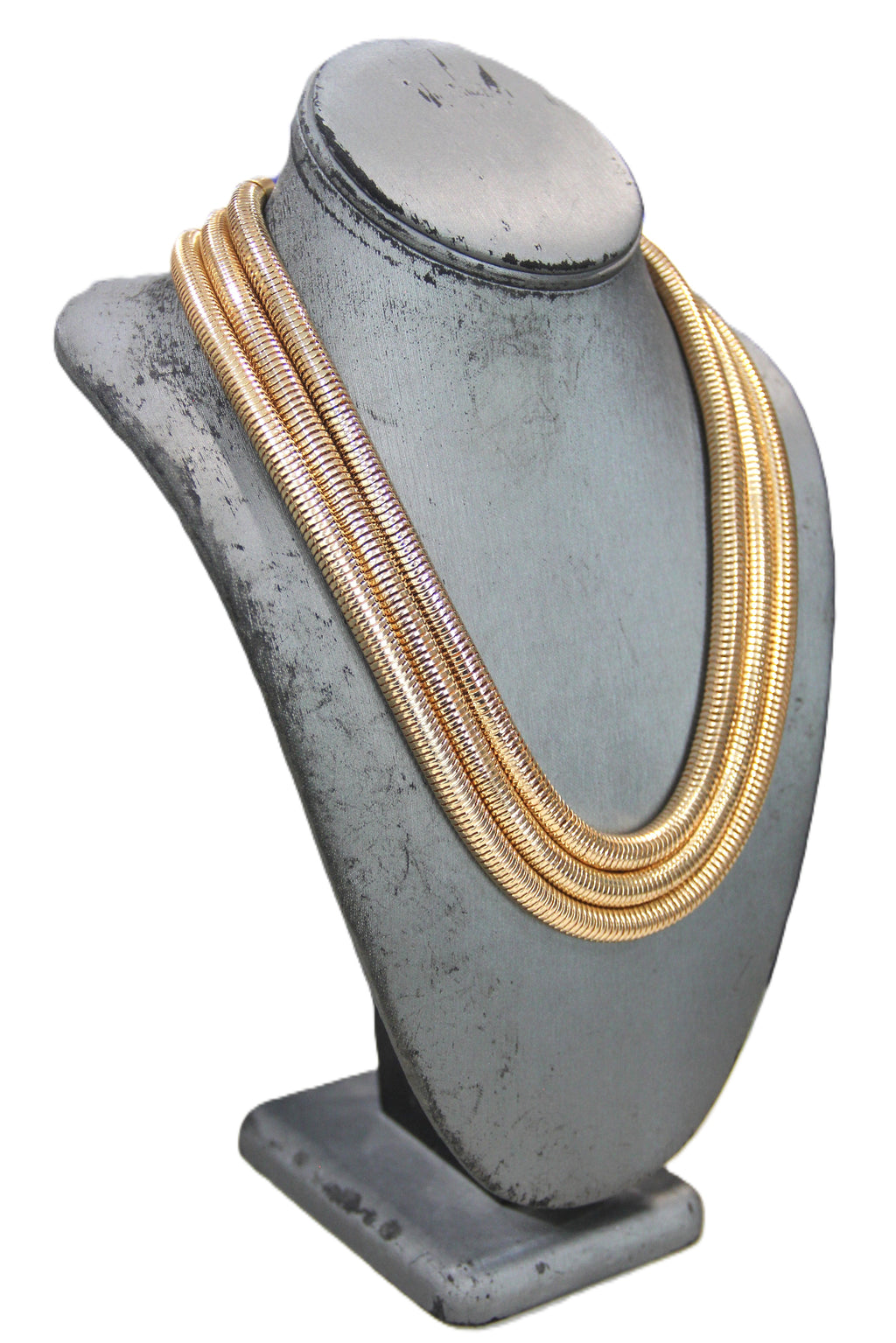 GRAZIANO DEAD STOCK THICK SNAKE CHIAN MULTI STRAND NECKLACE