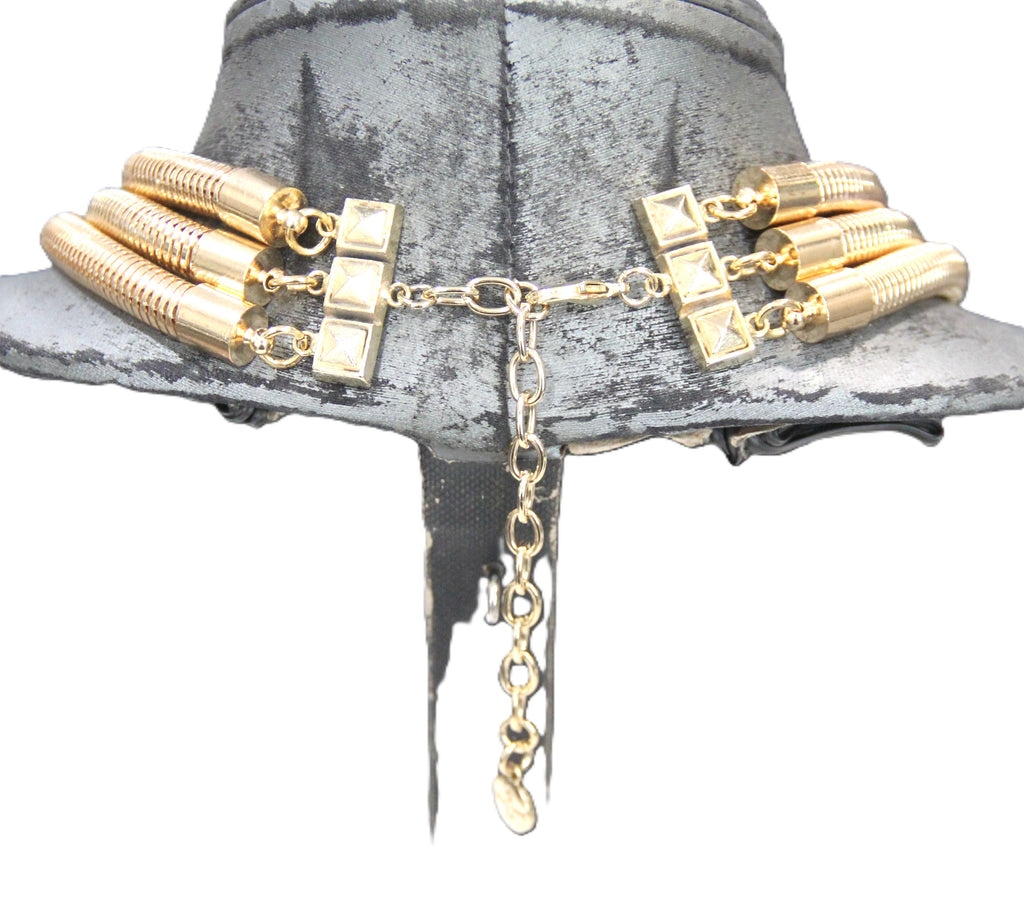 GRAZIANO DEAD STOCK THICK SNAKE CHIAN MULTI STRAND NECKLACE