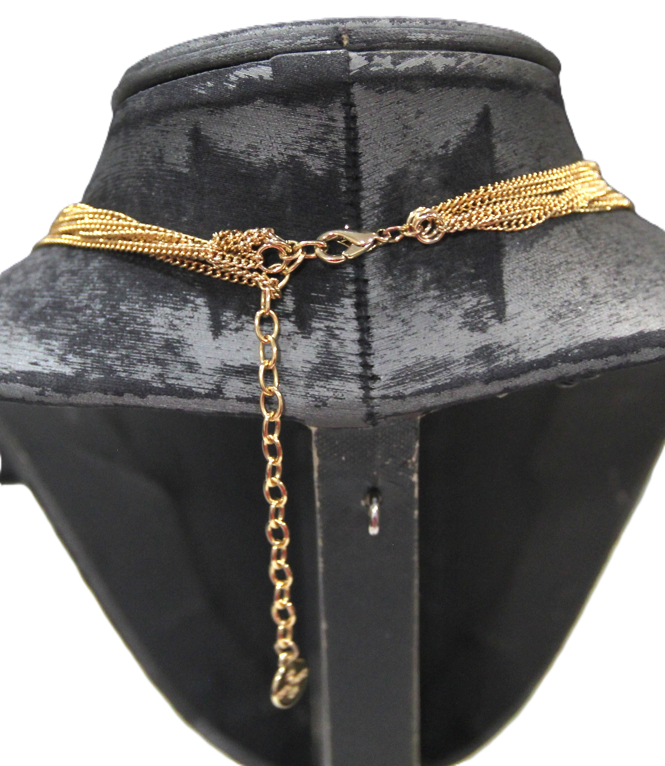 GRAZIANO MULTI CURBED CHAIN STATEMENT NECKLACE