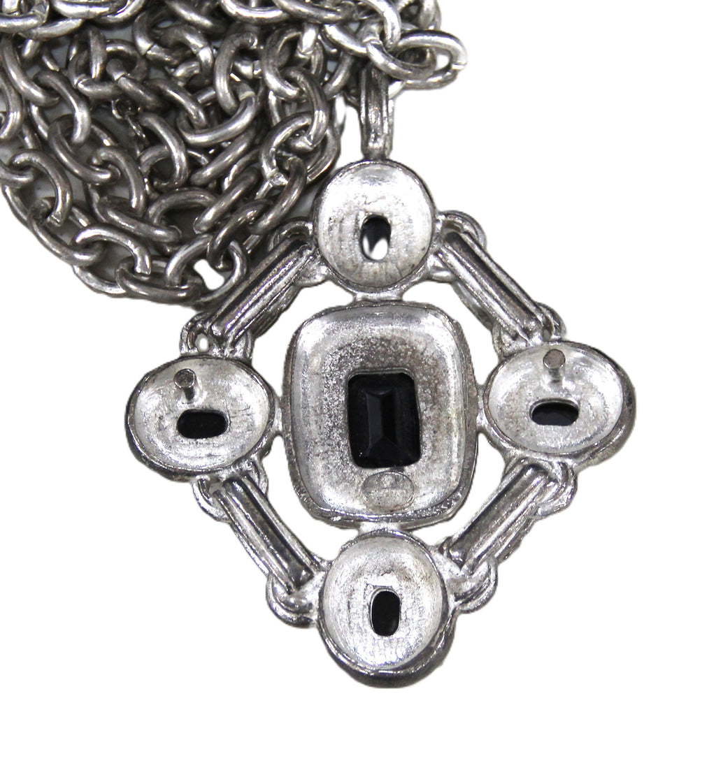 Graziano matte silver pendant necklace