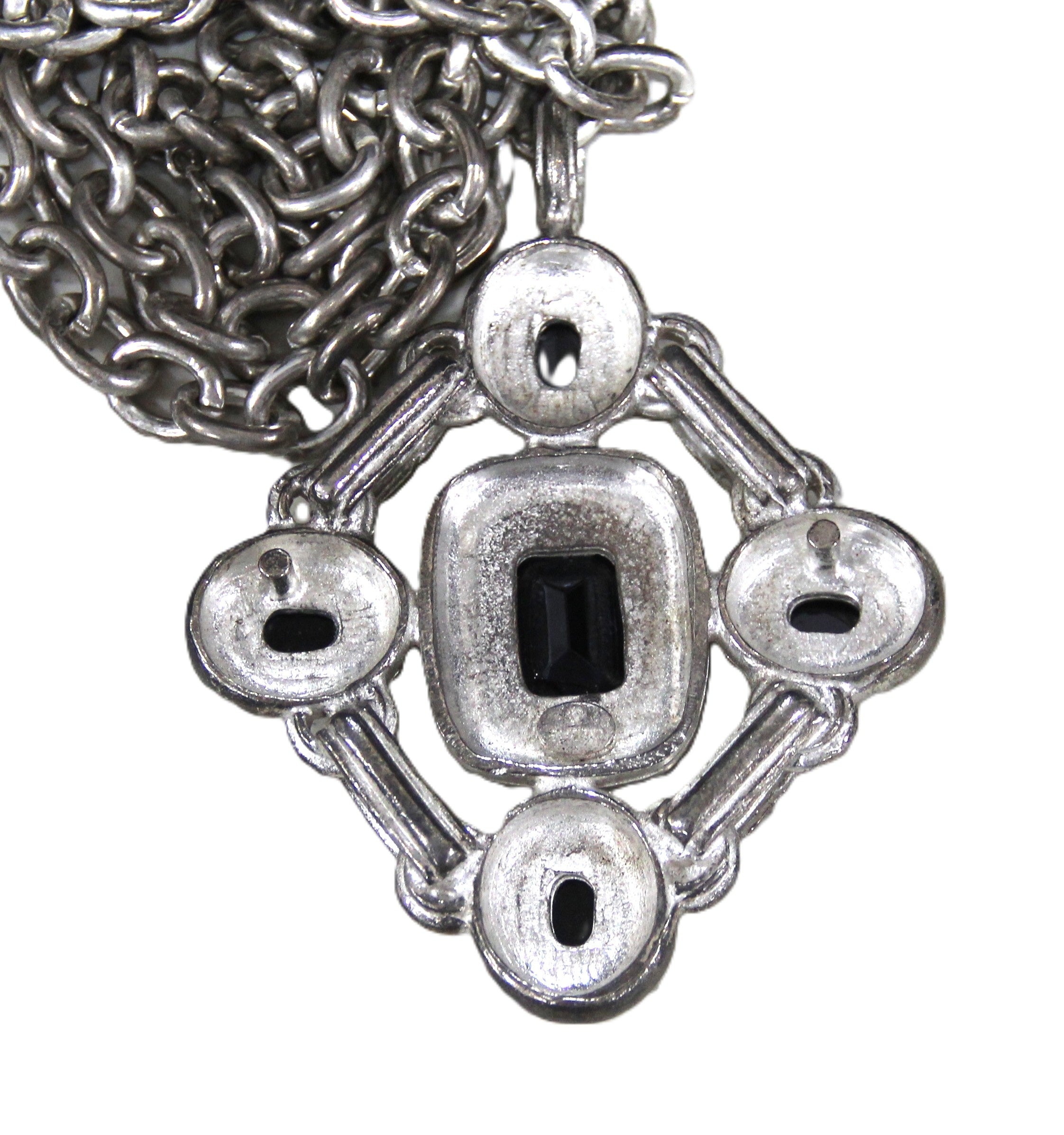 Graziano matte silver pendant necklace