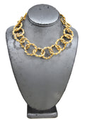 Graziano 80's dead stock matte gold roped chain necklace
