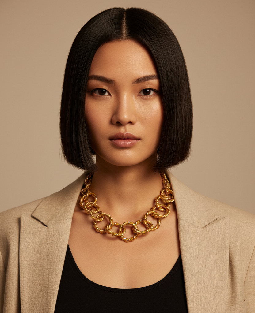 Graziano 80's dead stock matte gold roped chain necklace