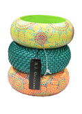 THE ABORIGINAL WEAVE BANGLE BRACELET STACK 
