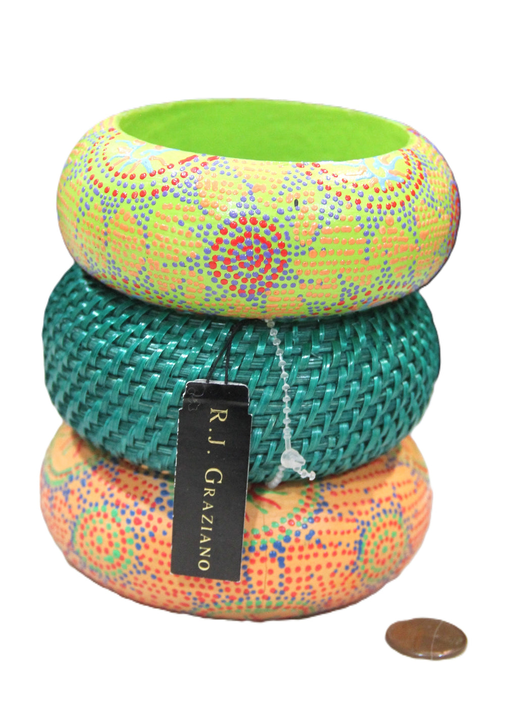 THE ABORIGINAL WEAVE BANGLE BRACELET STACK 
