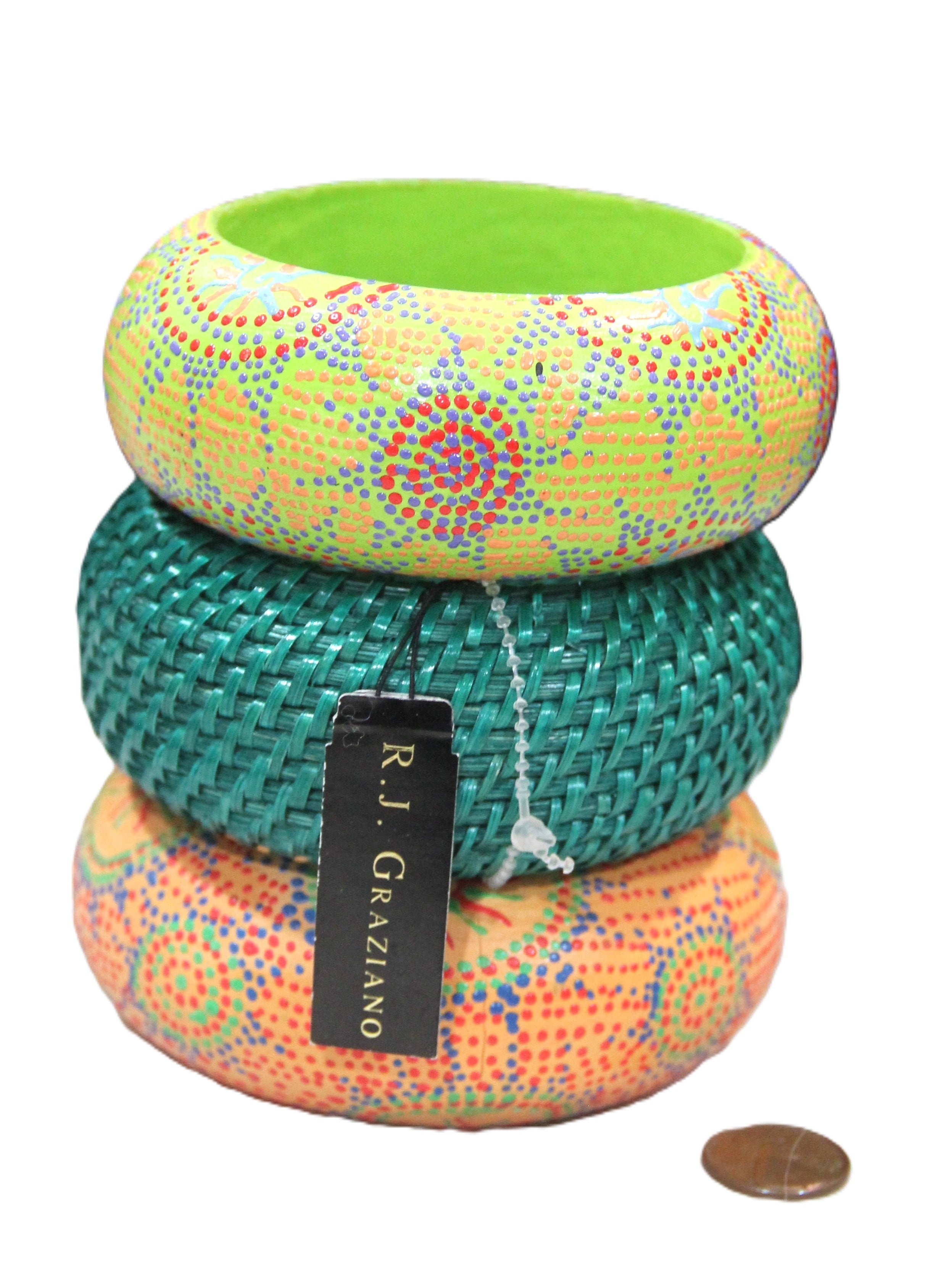 THE ABORIGINAL WEAVE BANGLE BRACELET STACK 
