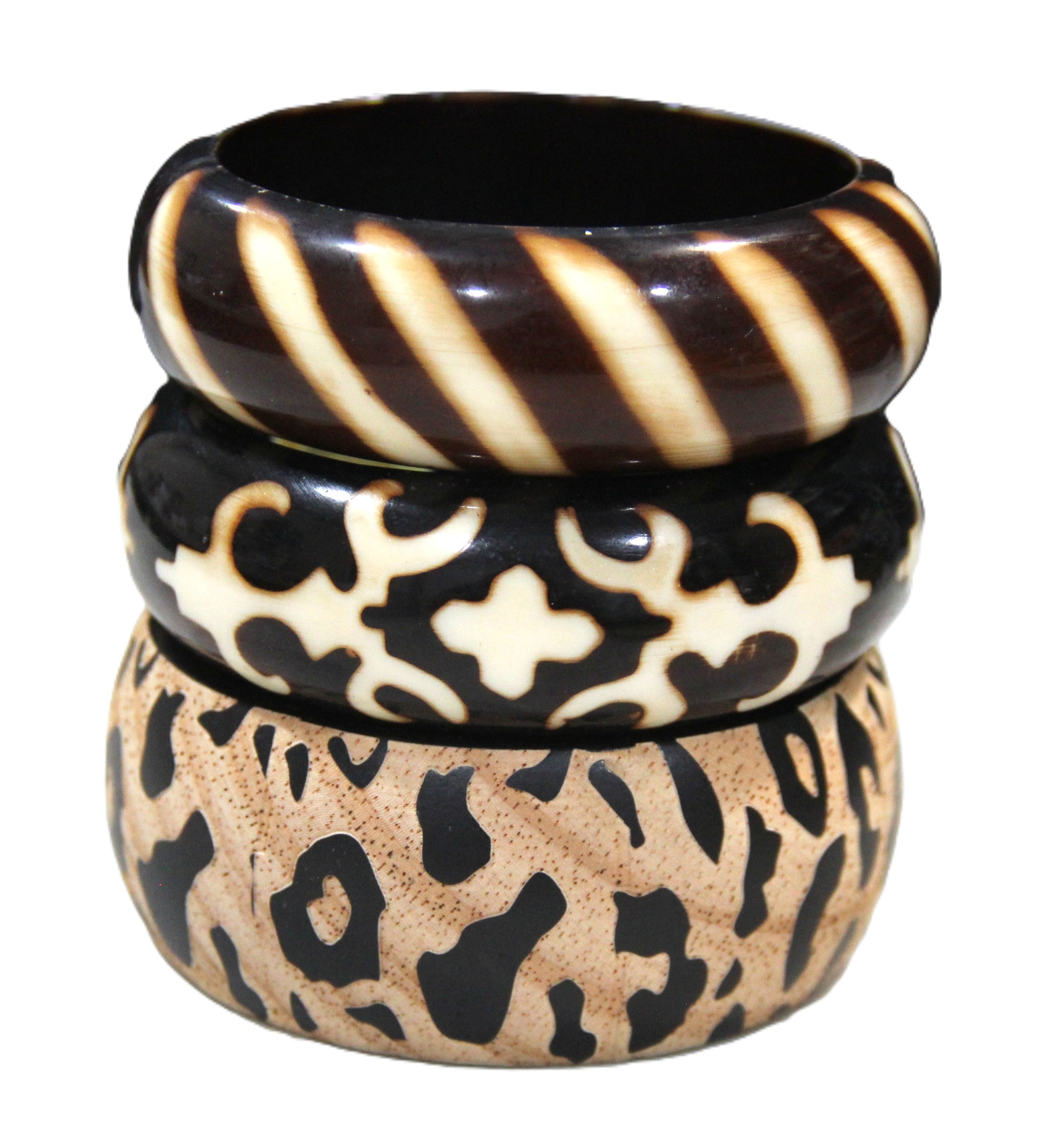 THE "POSH ANIMAL PRINT" BANGLE BRACELET STACK 