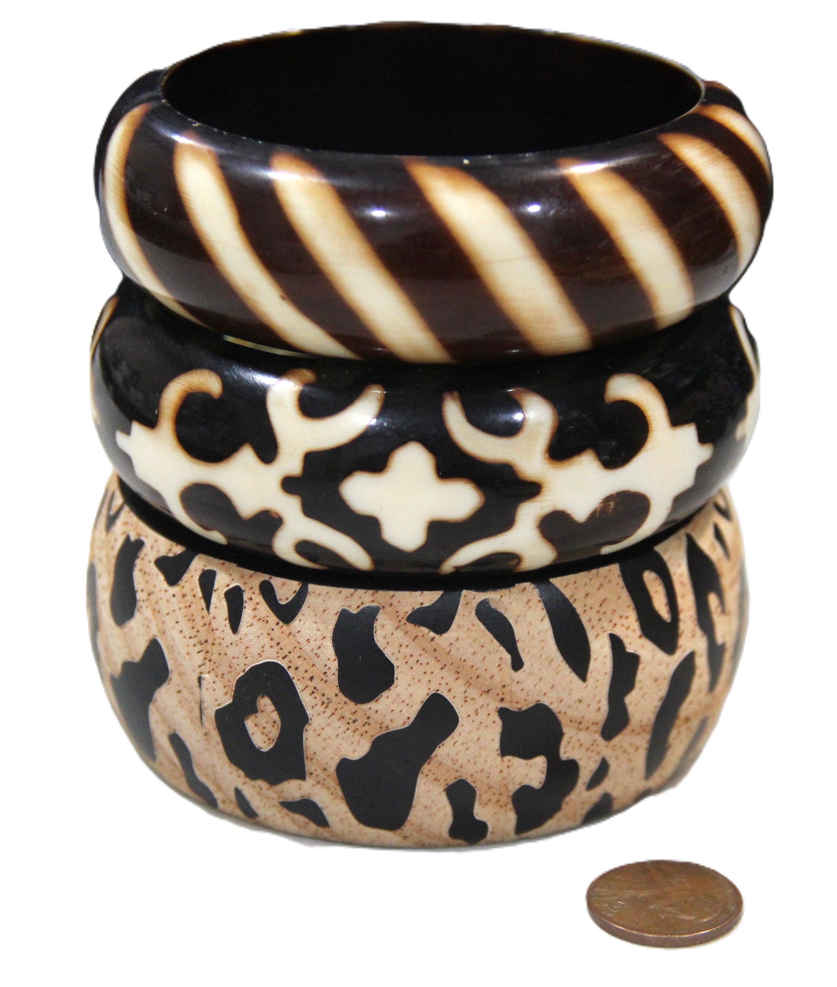 THE "POSH ANIMAL PRINT" BANGLE BRACELET STACK 