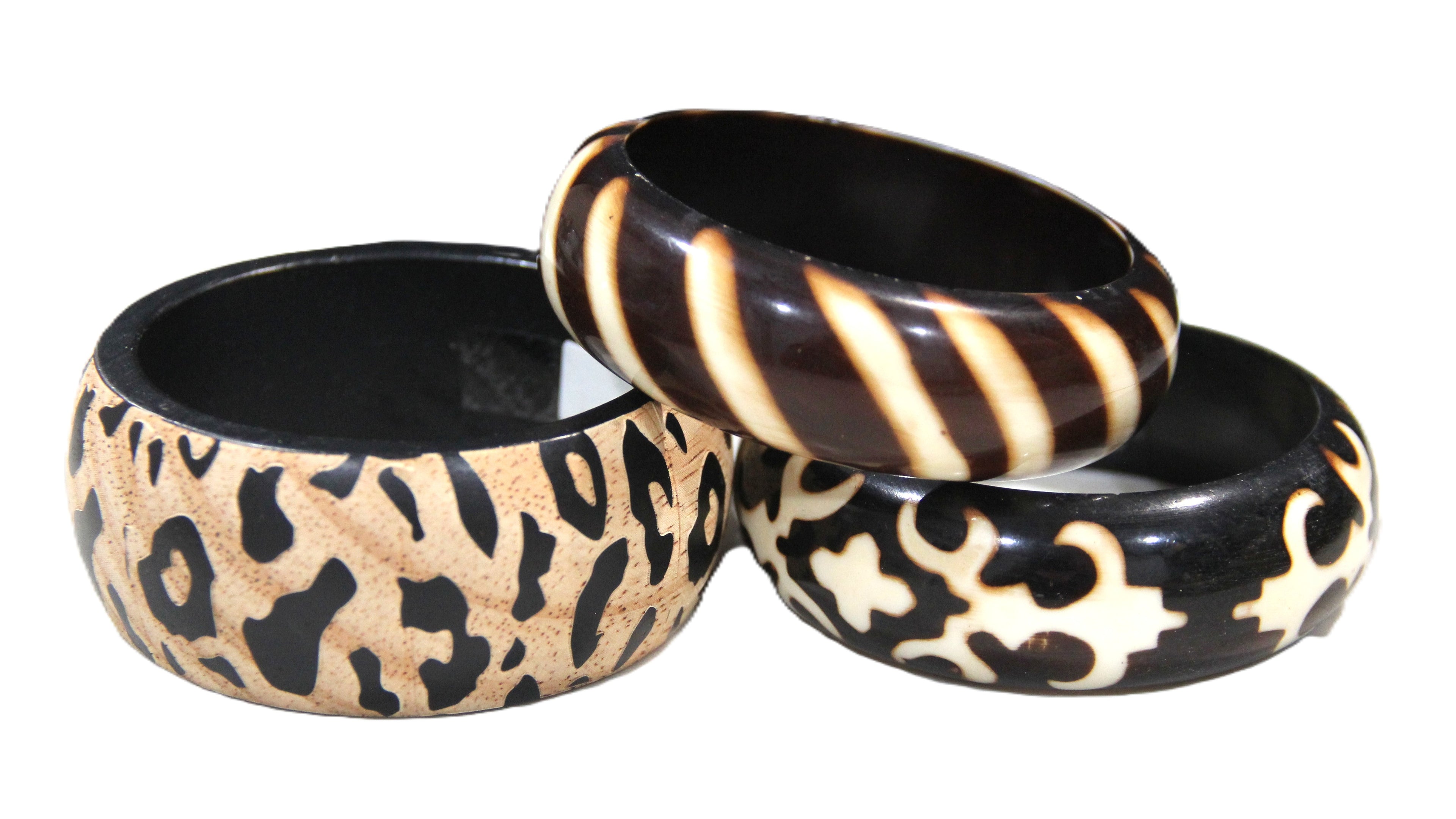 THE "POSH ANIMAL PRINT" BANGLE BRACELET STACK 