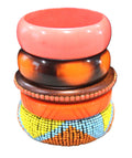 AFRICAN SUNSET 8" BANGLE BRACELET STACK