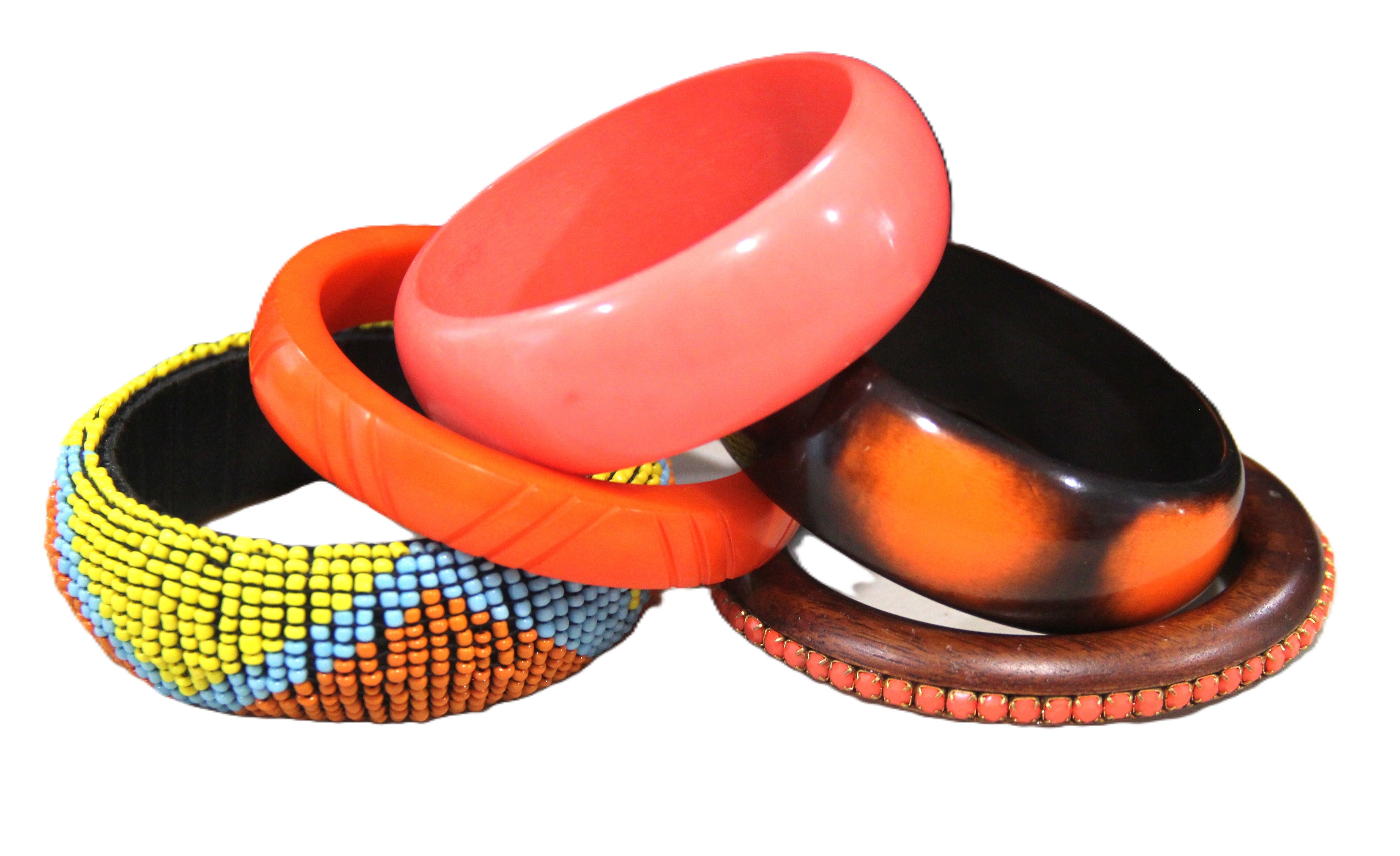 AFRICAN SUNSET 8" BANGLE BRACELET STACK