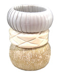 THE "COASTAL HEIRESS" 7" BANGLE BRACELET STACK