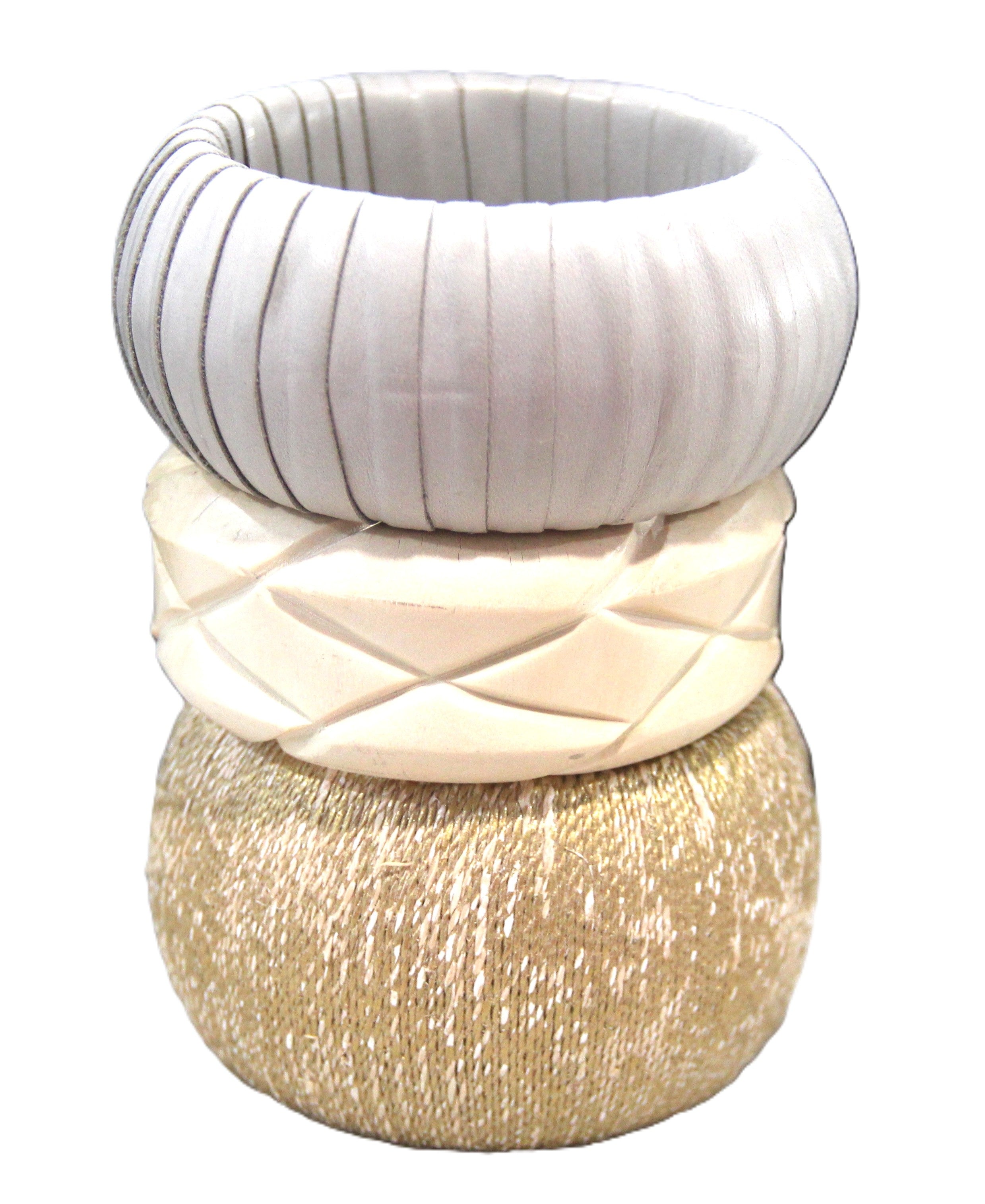 THE "COASTAL HEIRESS" 7" BANGLE BRACELET STACK