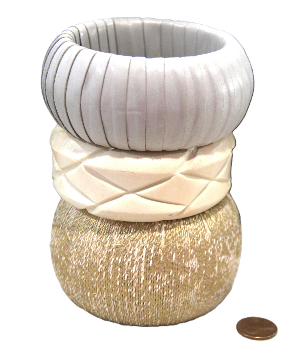 THE "COASTAL HEIRESS" 7" BANGLE BRACELET STACK