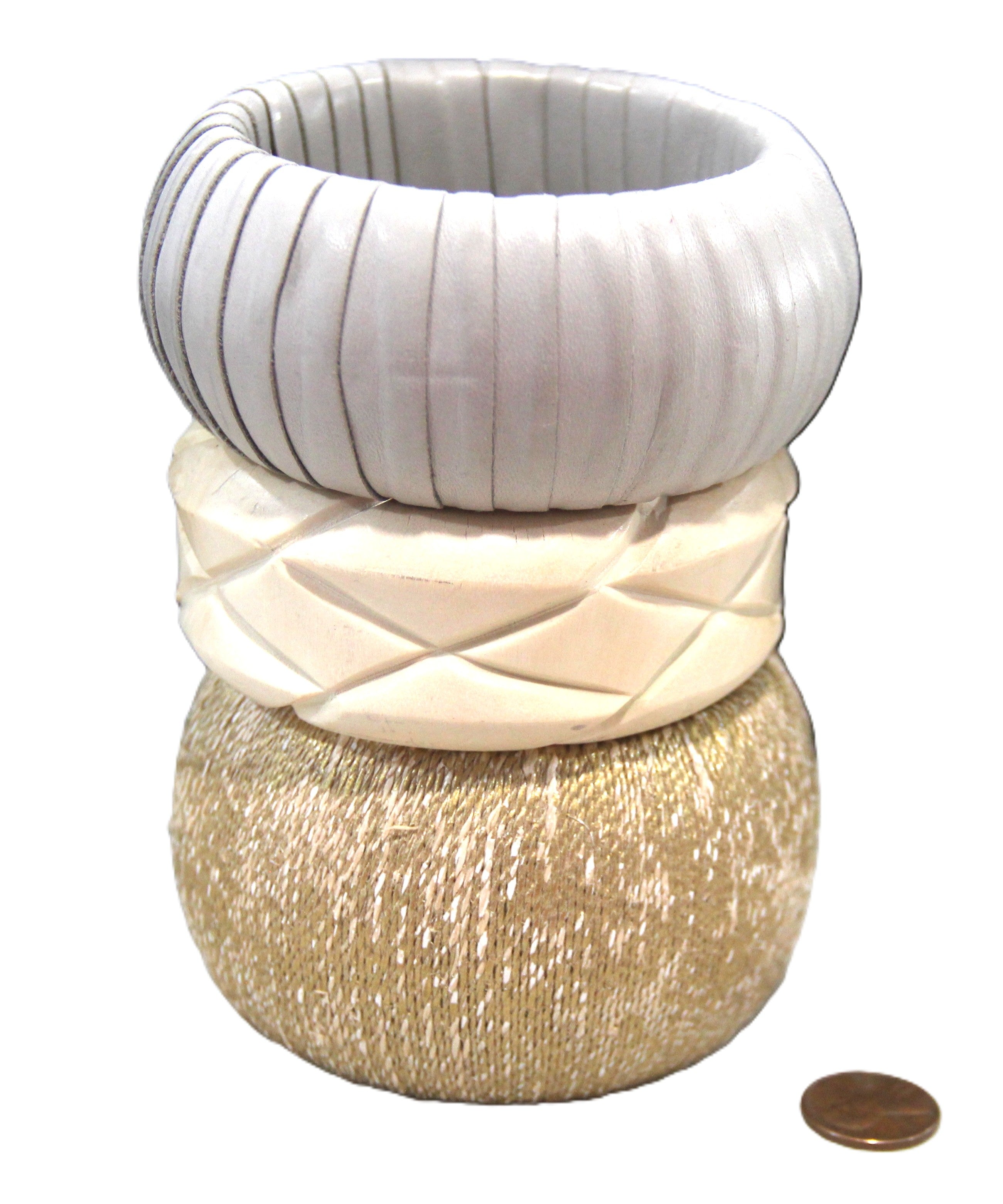 THE "COASTAL HEIRESS" 7" BANGLE BRACELET STACK