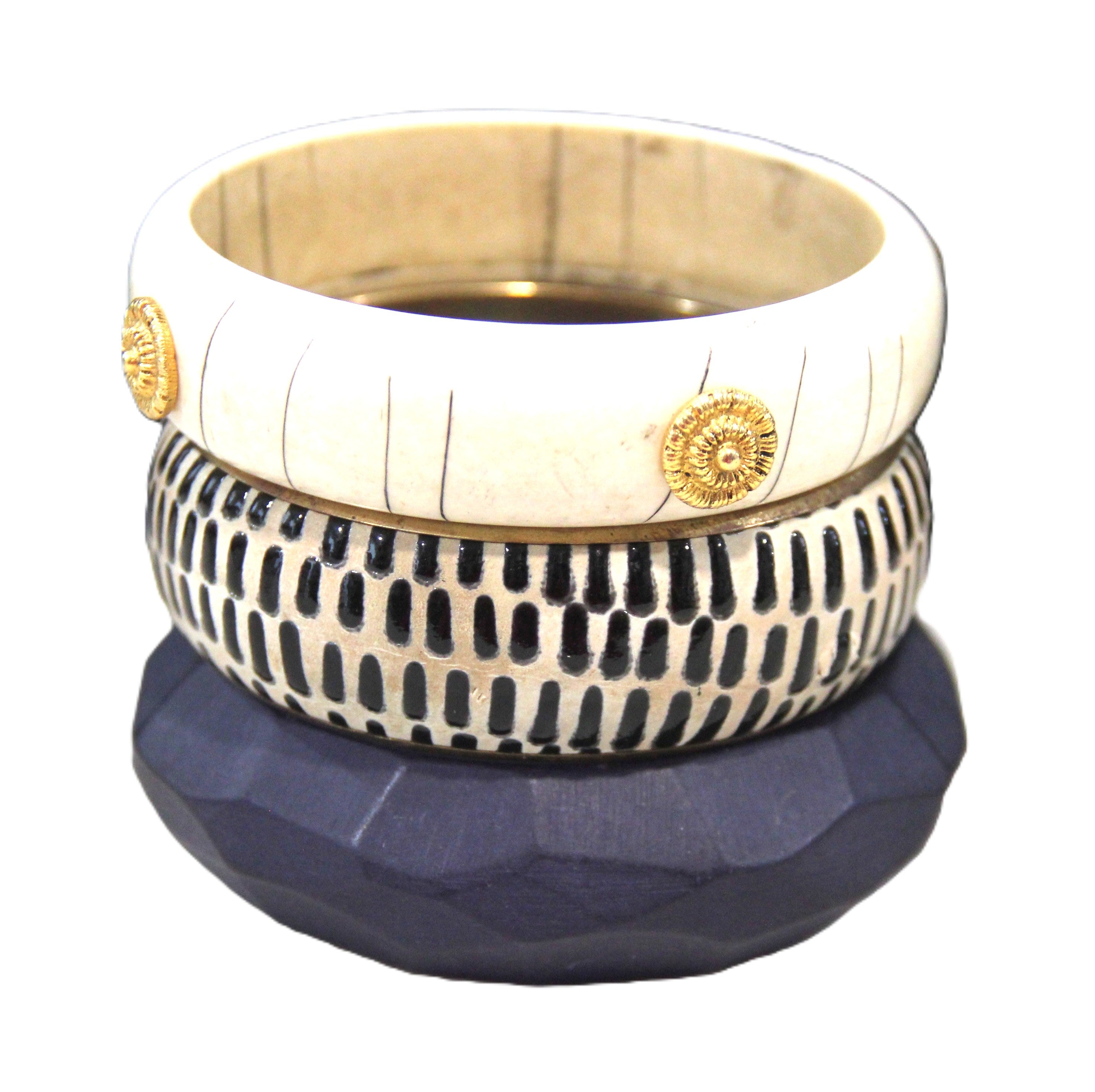 THE NAUTICAL NAVY 8" BANGLE BRACELET STACK
