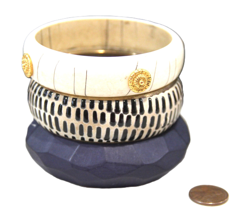 THE NAUTICAL NAVY 8" BANGLE BRACELET STACK