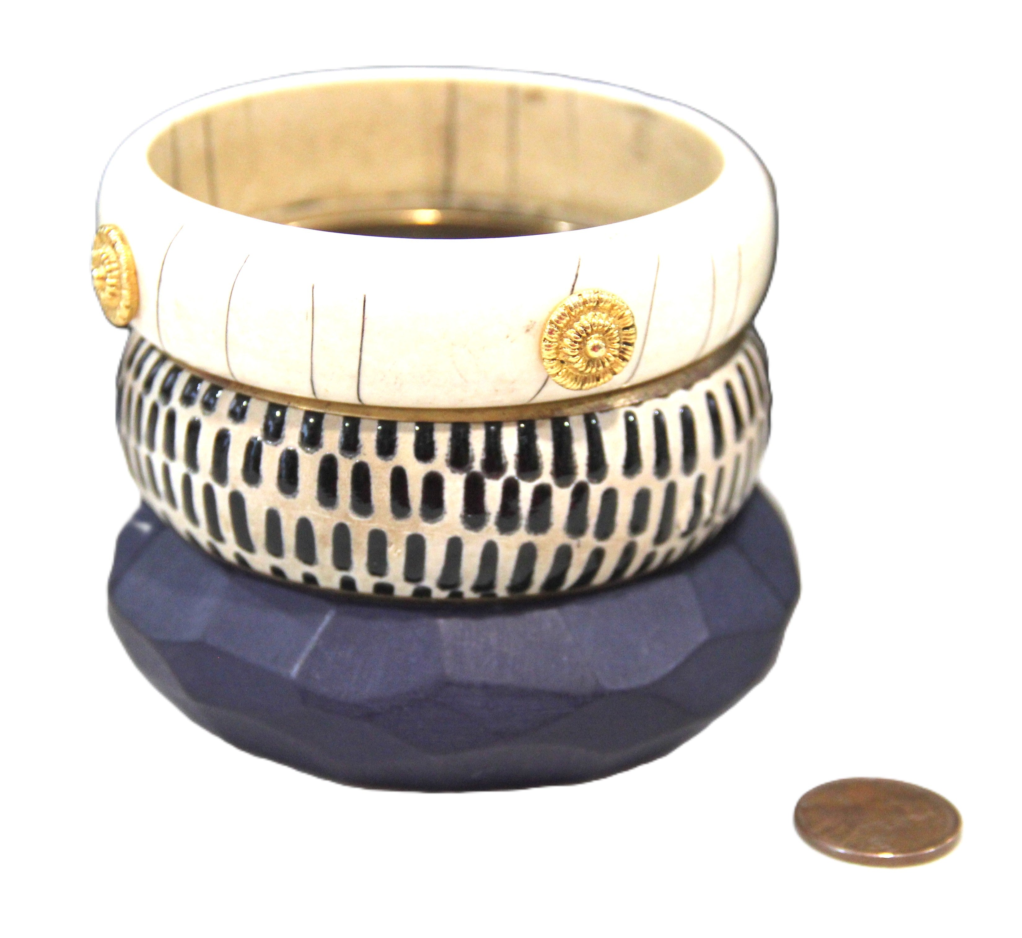THE NAUTICAL NAVY 8" BANGLE BRACELET STACK