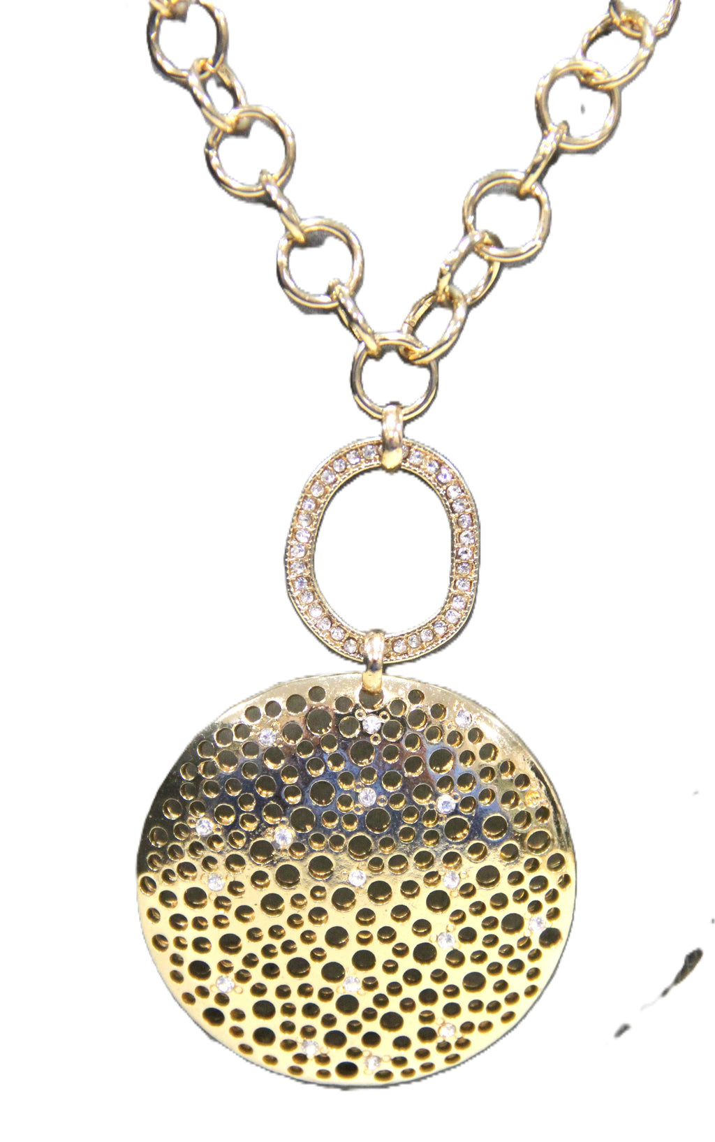 GRAZIANO CRYSTAL ACCENT PENDANT NECKLACE