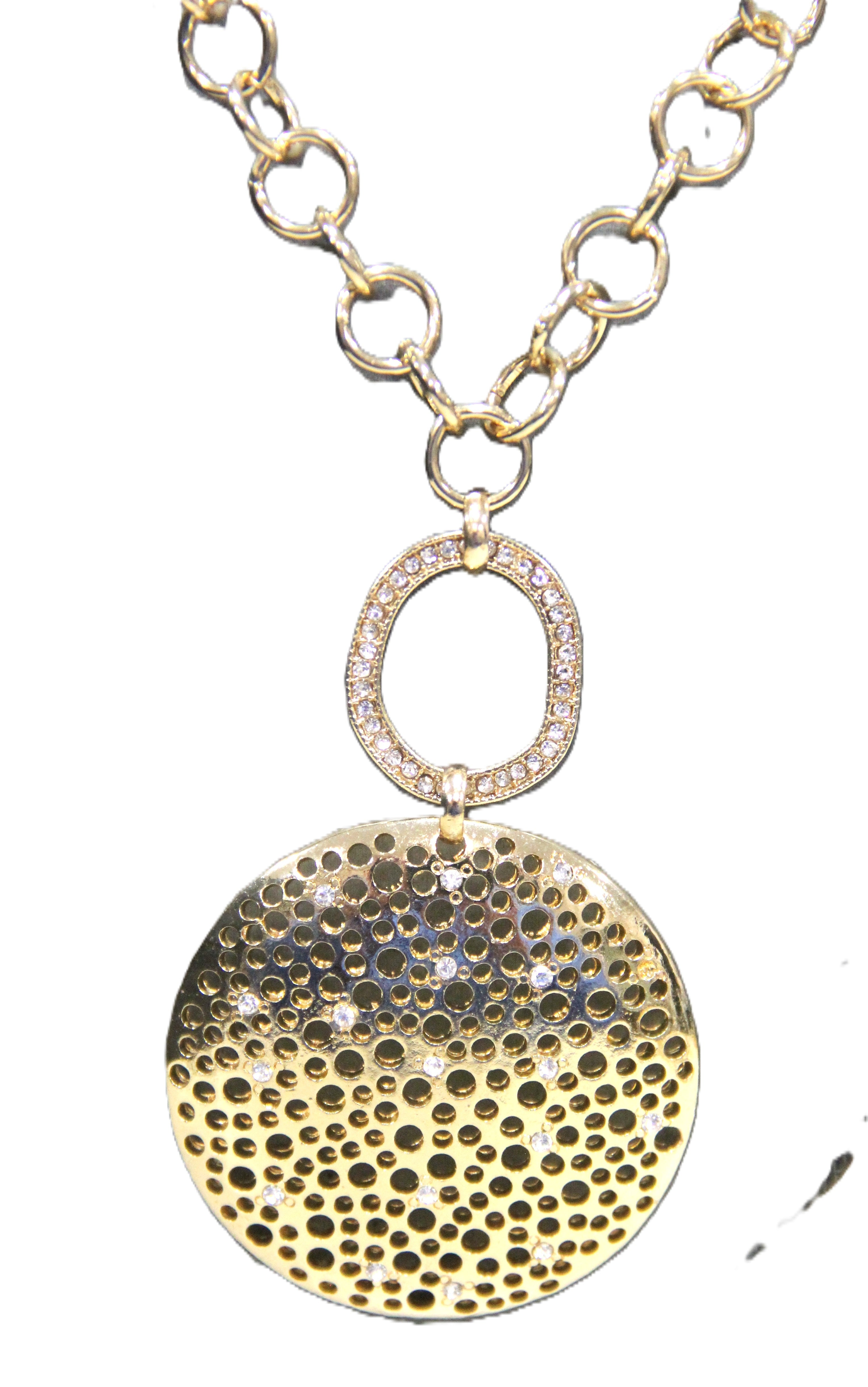 GRAZIANO CRYSTAL ACCENT PENDANT NECKLACE