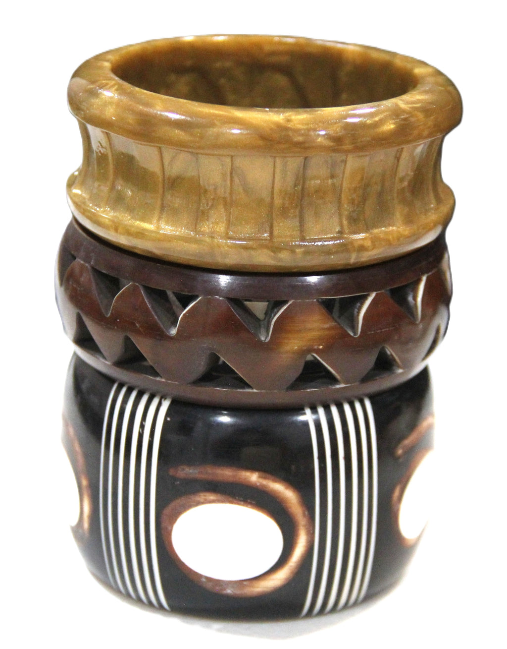 THE "METALLIC TRIBAL" BOHO BANGLE BRACELET STACK