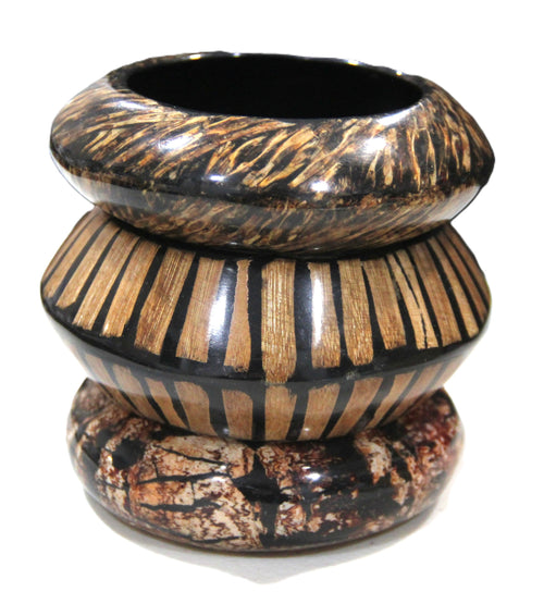 "WELCOME TO THE JUNGLE" BANGLE BRACELET STACK