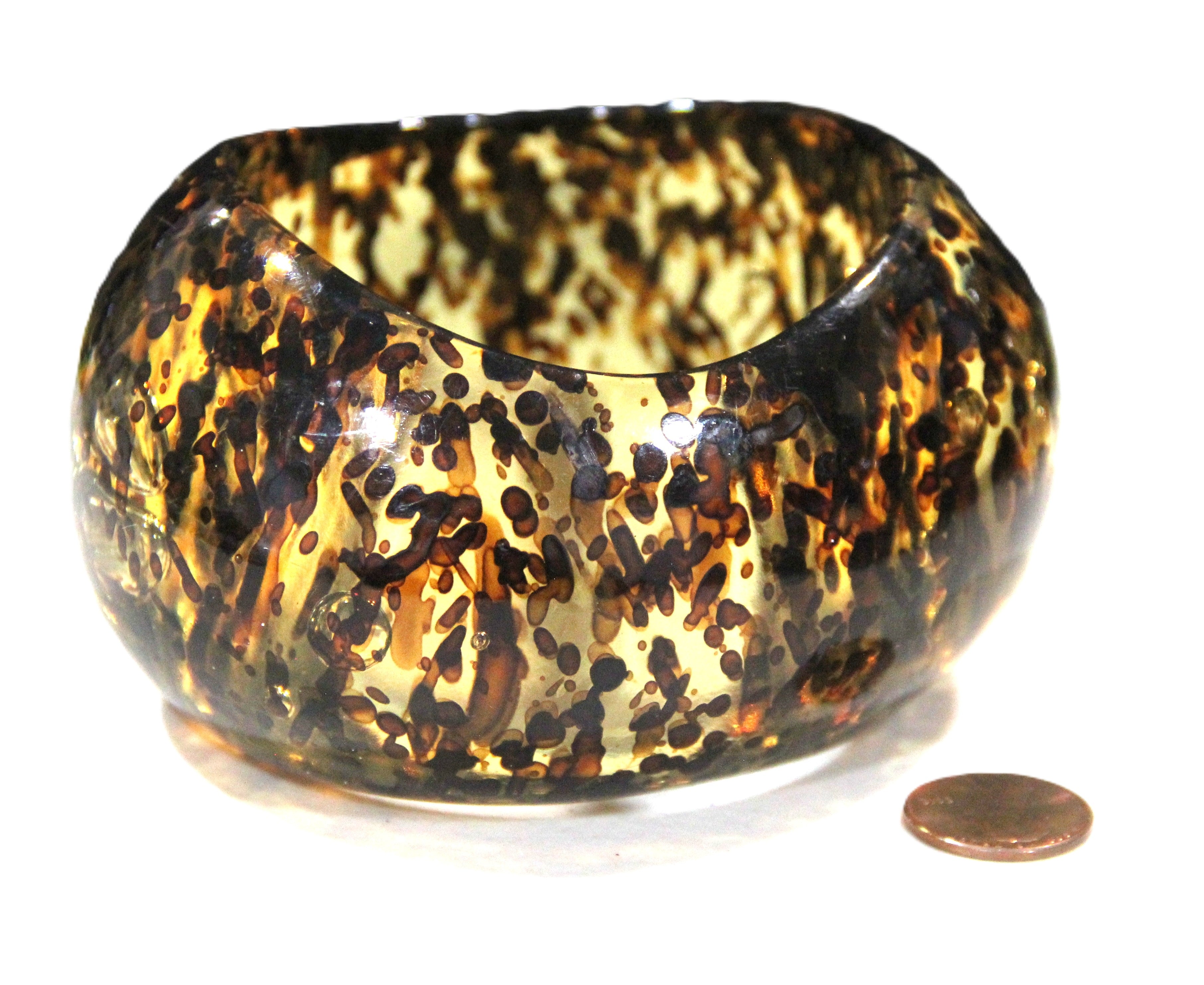 MASSIVE GRAZIANO RESIN STATEMENT BANGLE BRACELET