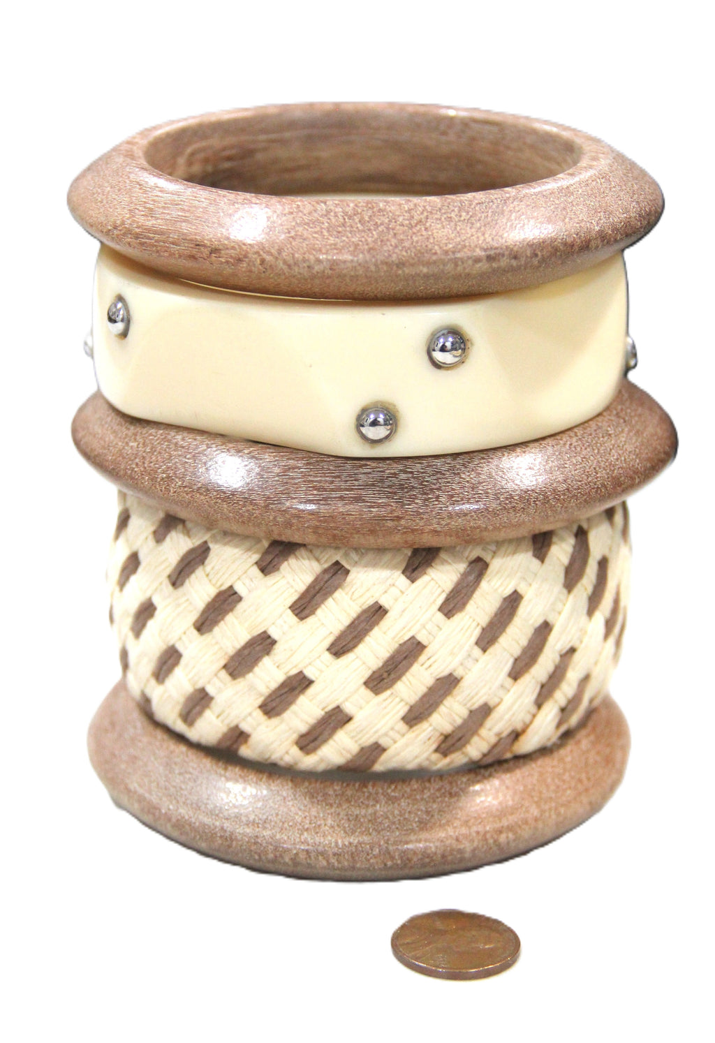 THE "QUIET LUXURY MIXED MEDIA" BANGLE BRACELET STACK