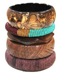 THE "SUBTLE COLOR & TEXTURE" BOHO BANGLE BRACELET STACK