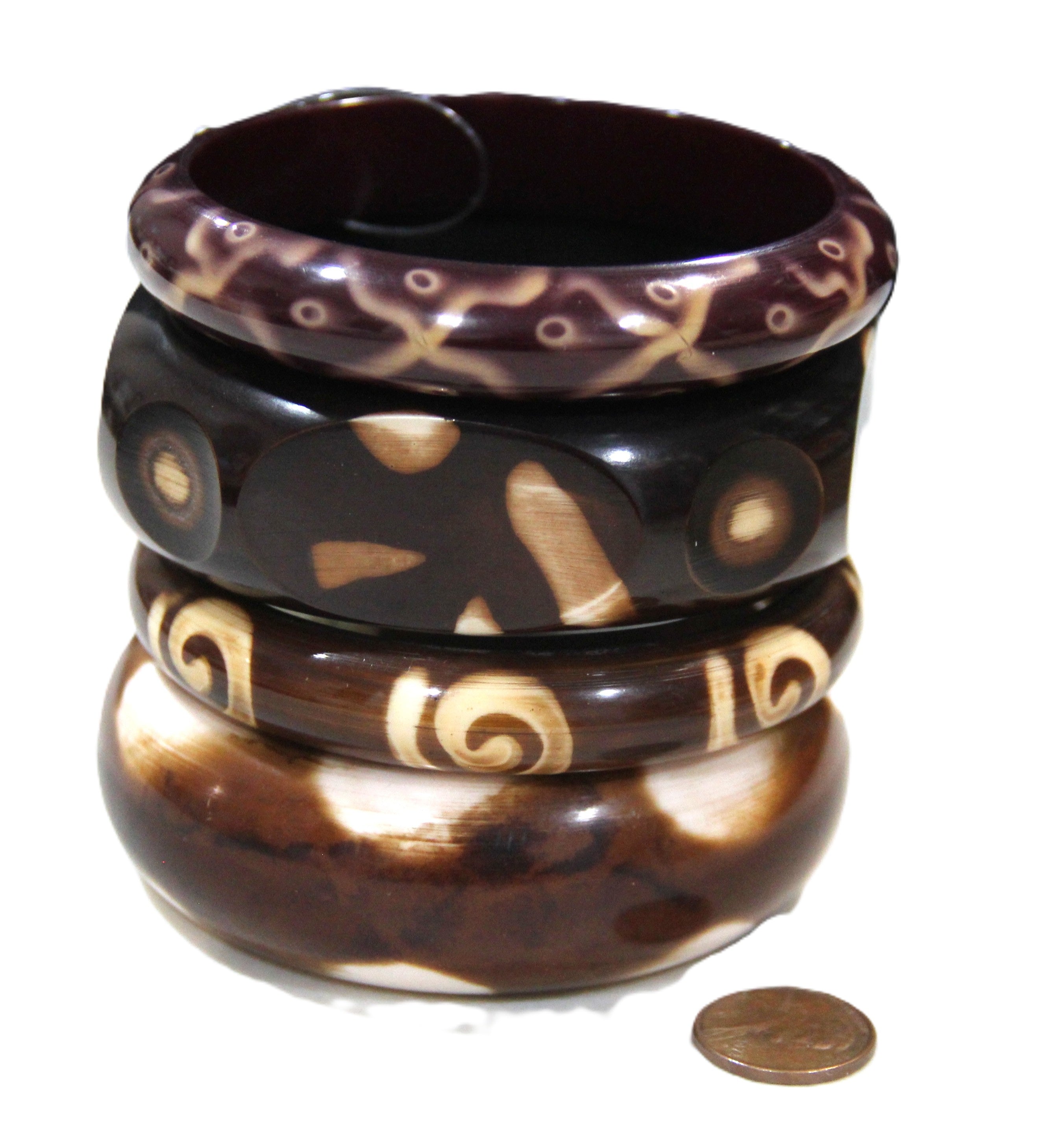 THE "TRIBAL BOHO BATIK" BANGLE BRACELET STACK