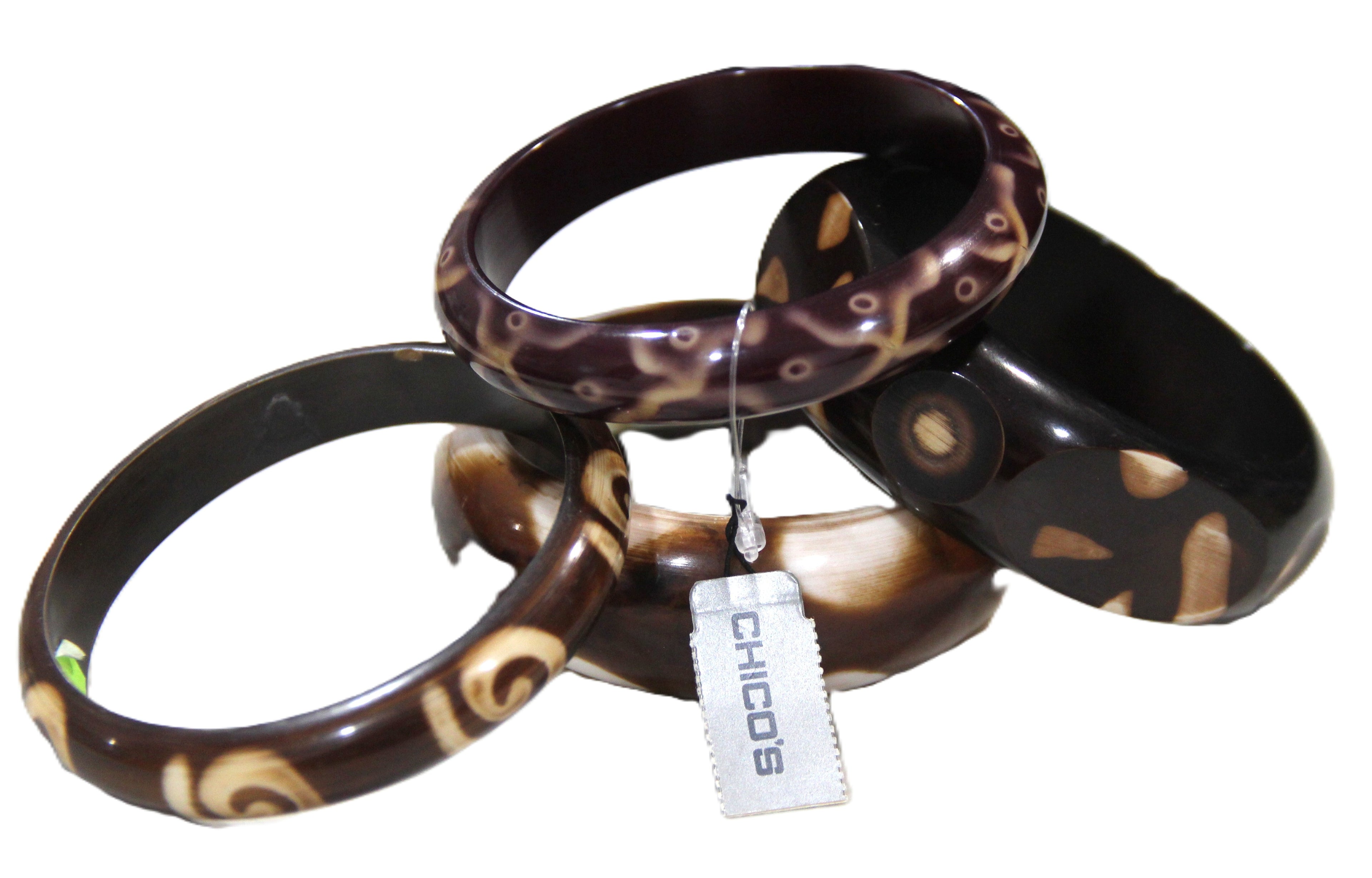 THE "TRIBAL BOHO BATIK" BANGLE BRACELET STACK