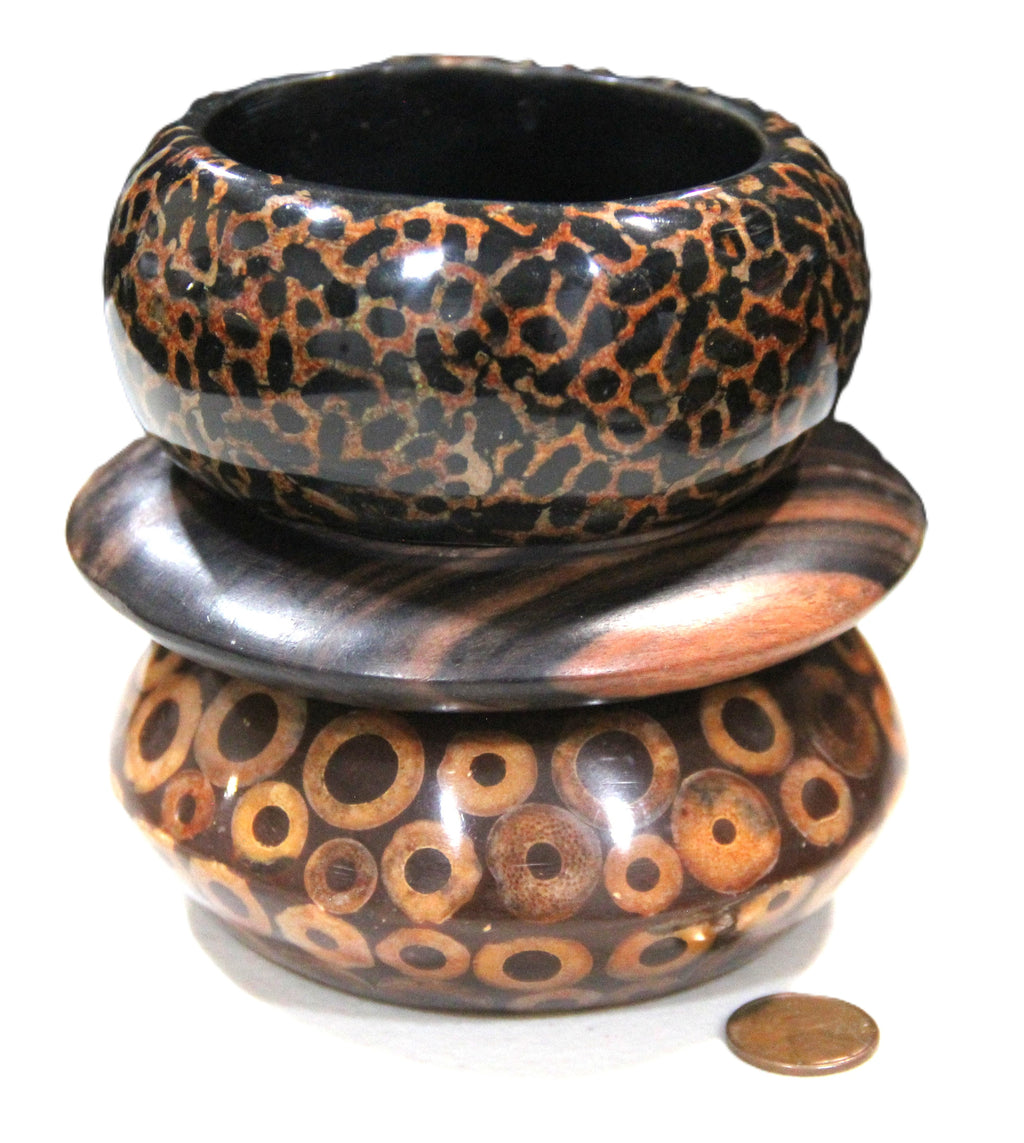 THE "JUNGLE PRINT" BOHO BANGLE BRACELET STACK