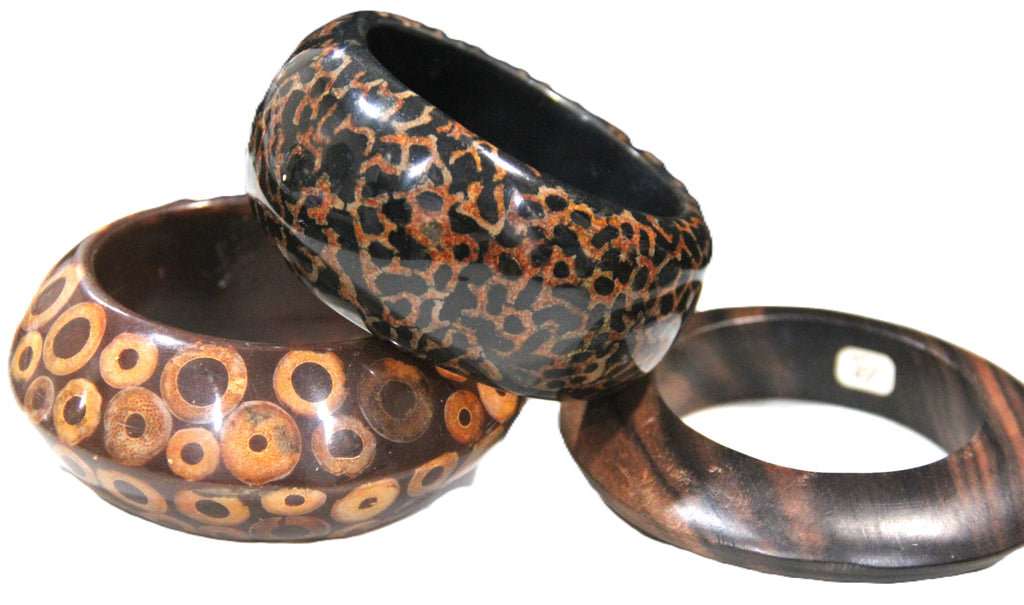 THE "JUNGLE PRINT" BOHO BANGLE BRACELET STACK