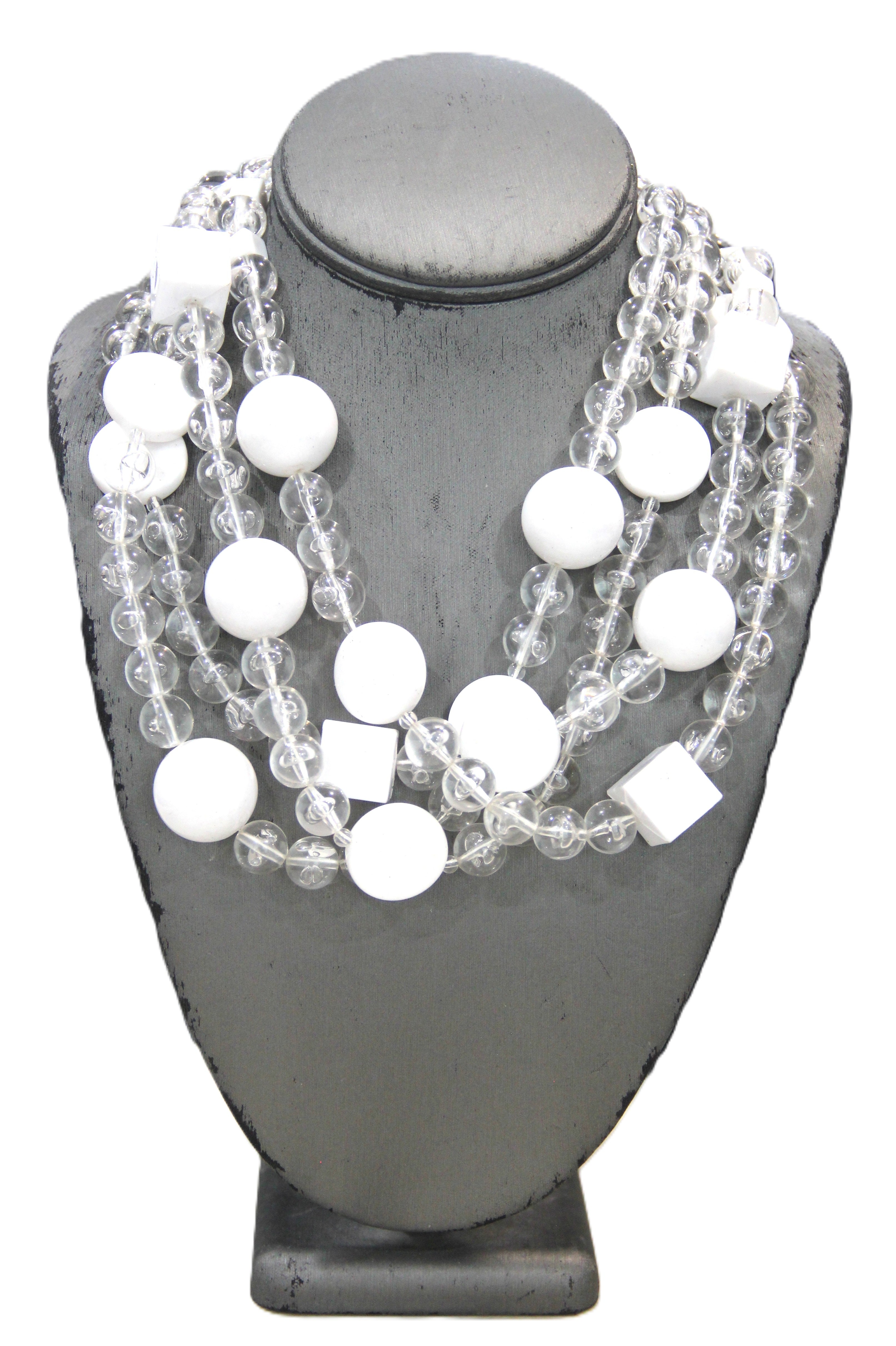 DEAD STOCK GRAZIANO LUCITE STATEMENT NECKLACE