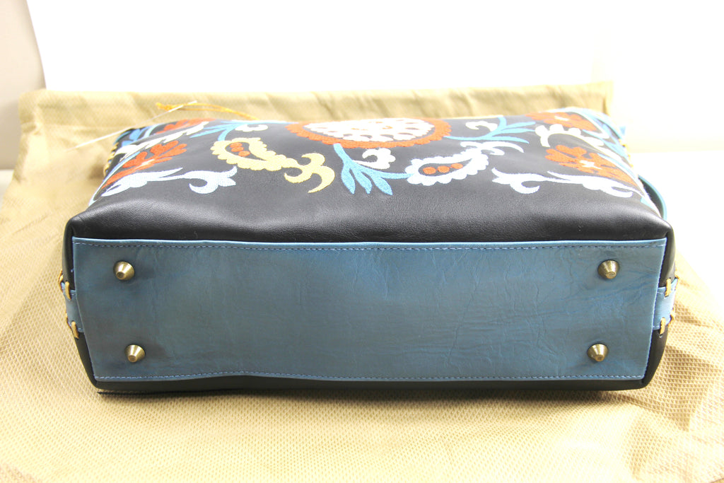 ISABELLA FIORE EMBROIDERED TOTE NEW WITH TAG & DUST BAG