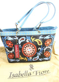 ISABELLA FIORE EMBROIDERED TOTE NEW WITH TAG & DUST BAG