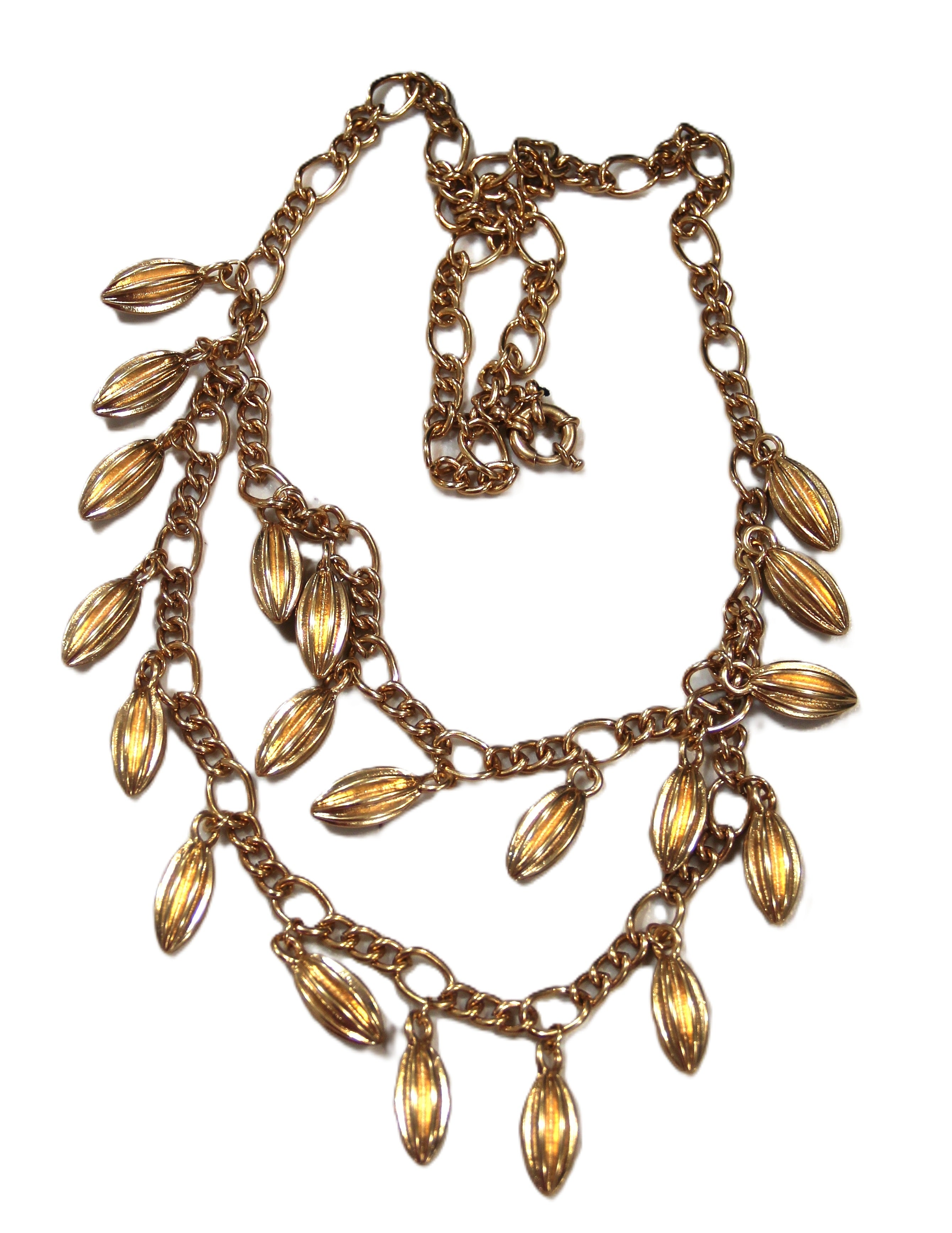 J CREW DEAD STOCK MATTE GOLD CHARM NECKLACE
