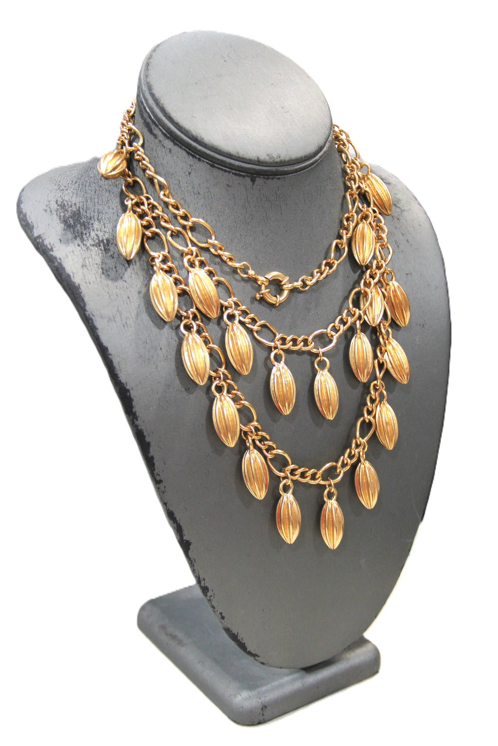 J CREW DEAD STOCK MATTE GOLD CHARM NECKLACE