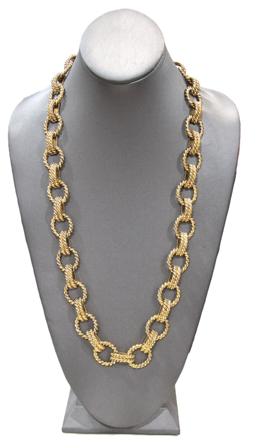 J CREW DEAD STOCK ROPED DESIGN LINK CHAIN NECKLACE