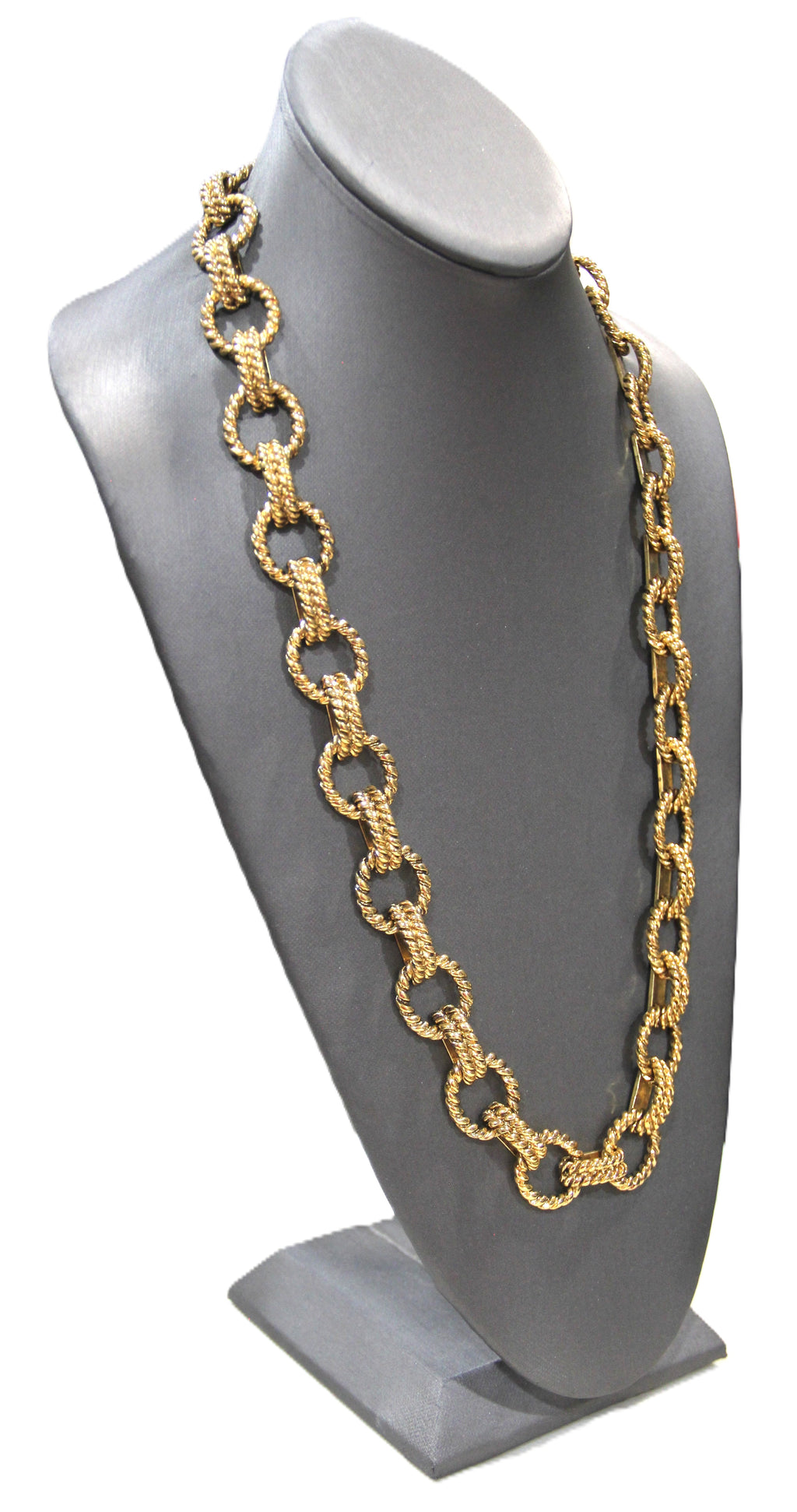 J CREW DEAD STOCK ROPED DESIGN LINK CHAIN NECKLACE