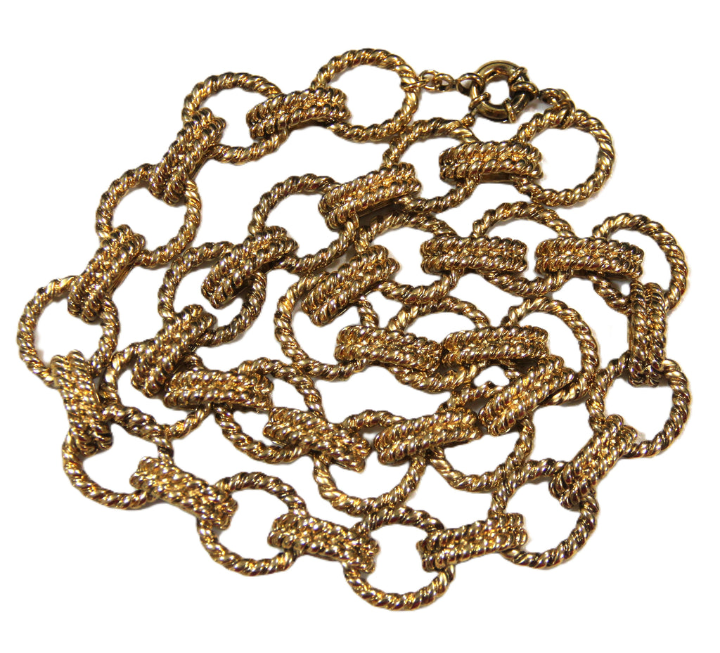 J CREW DEAD STOCK ROPED DESIGN LINK CHAIN NECKLACE